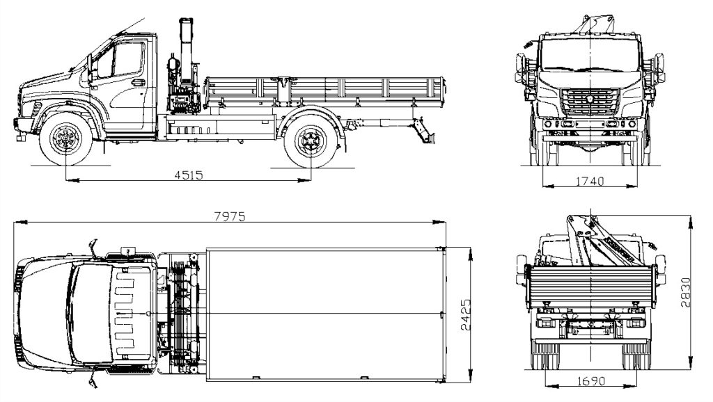 АВТОМОБИЛЬ БОРТОВОЙ С КМУ ГАЗ-САЗ-39187